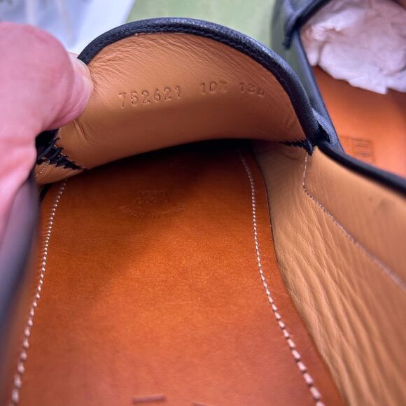 Men’s Gucci horse bit leather driver loafers size 10.5 made in Italy - Picture 7 of 8